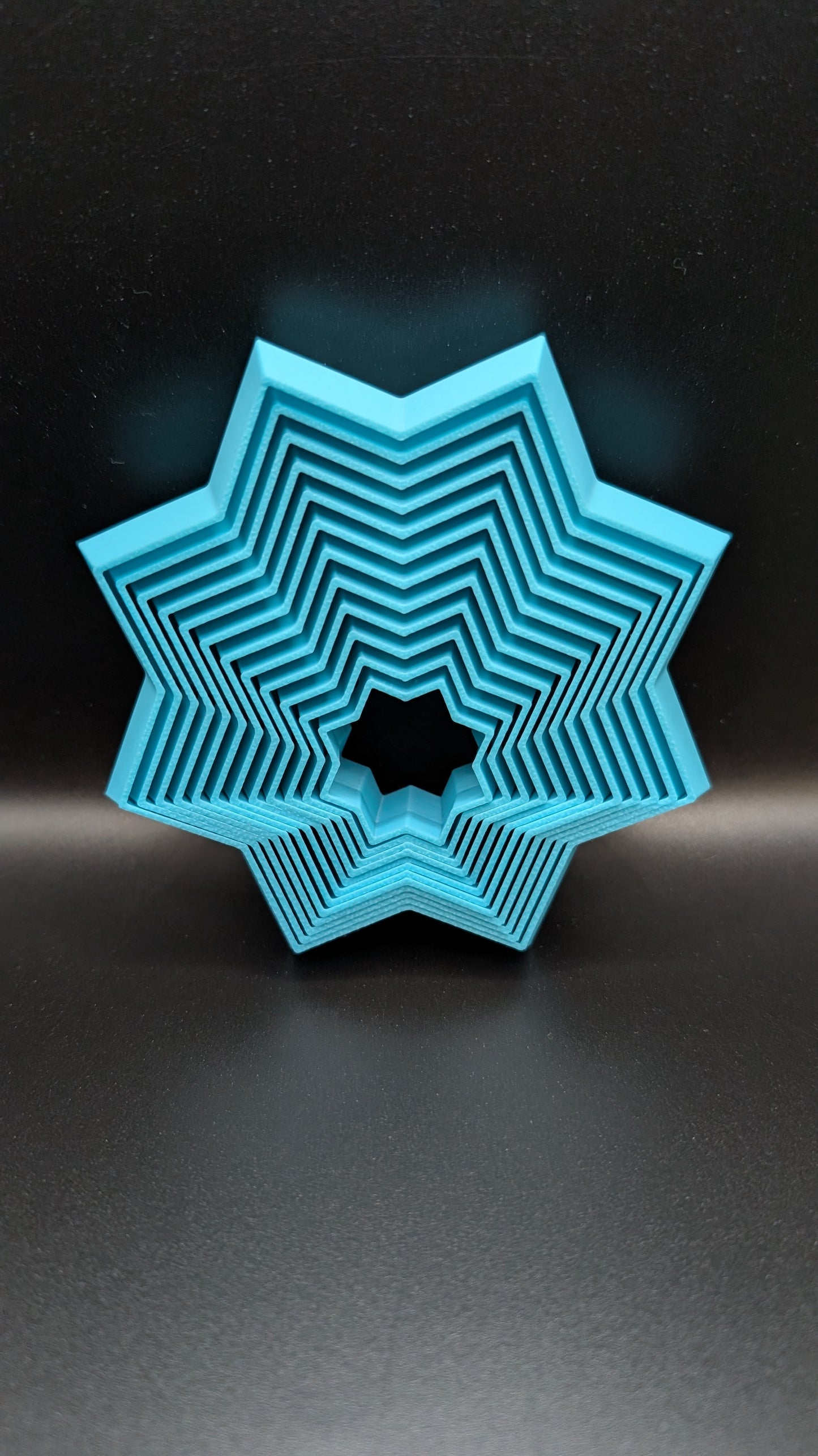 3d printed custom fractal star fidget toy