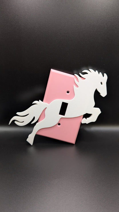 3d printed custom horse light switch cover