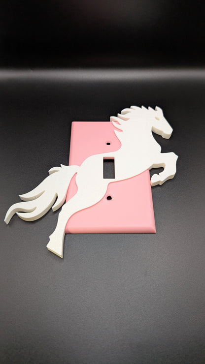 3d printed custom horse light switch cover