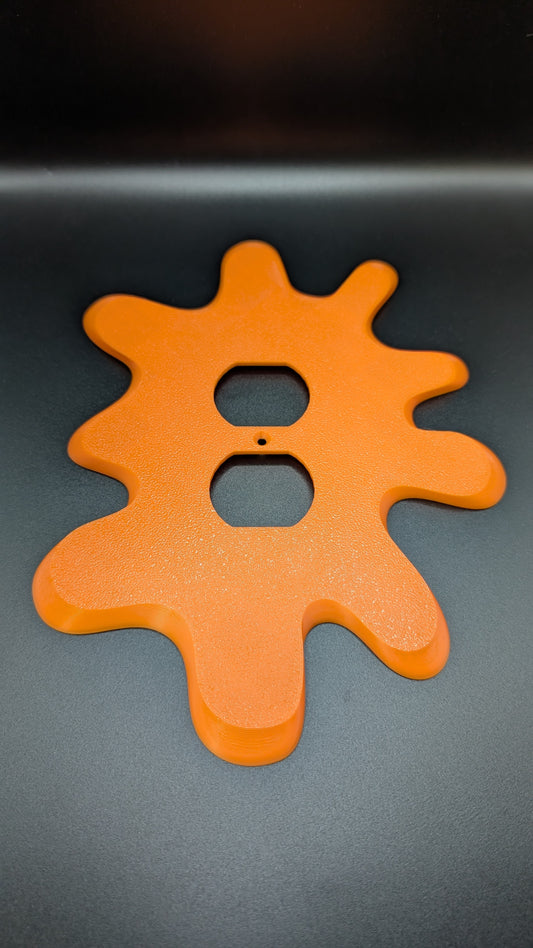 3d printed custom paint splat outlet cover 