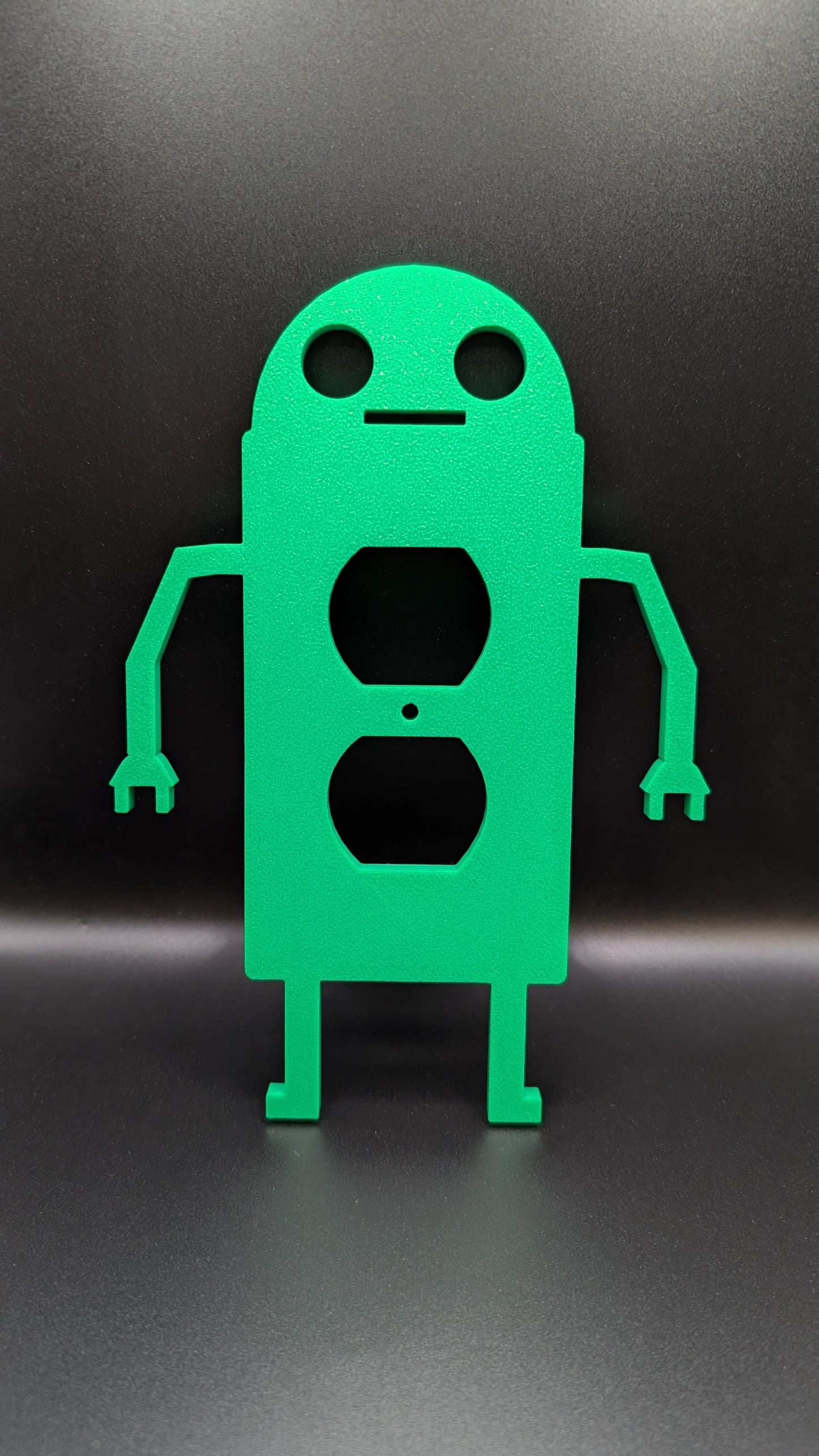 3d printed custom robot outlet cover for kids room or game room