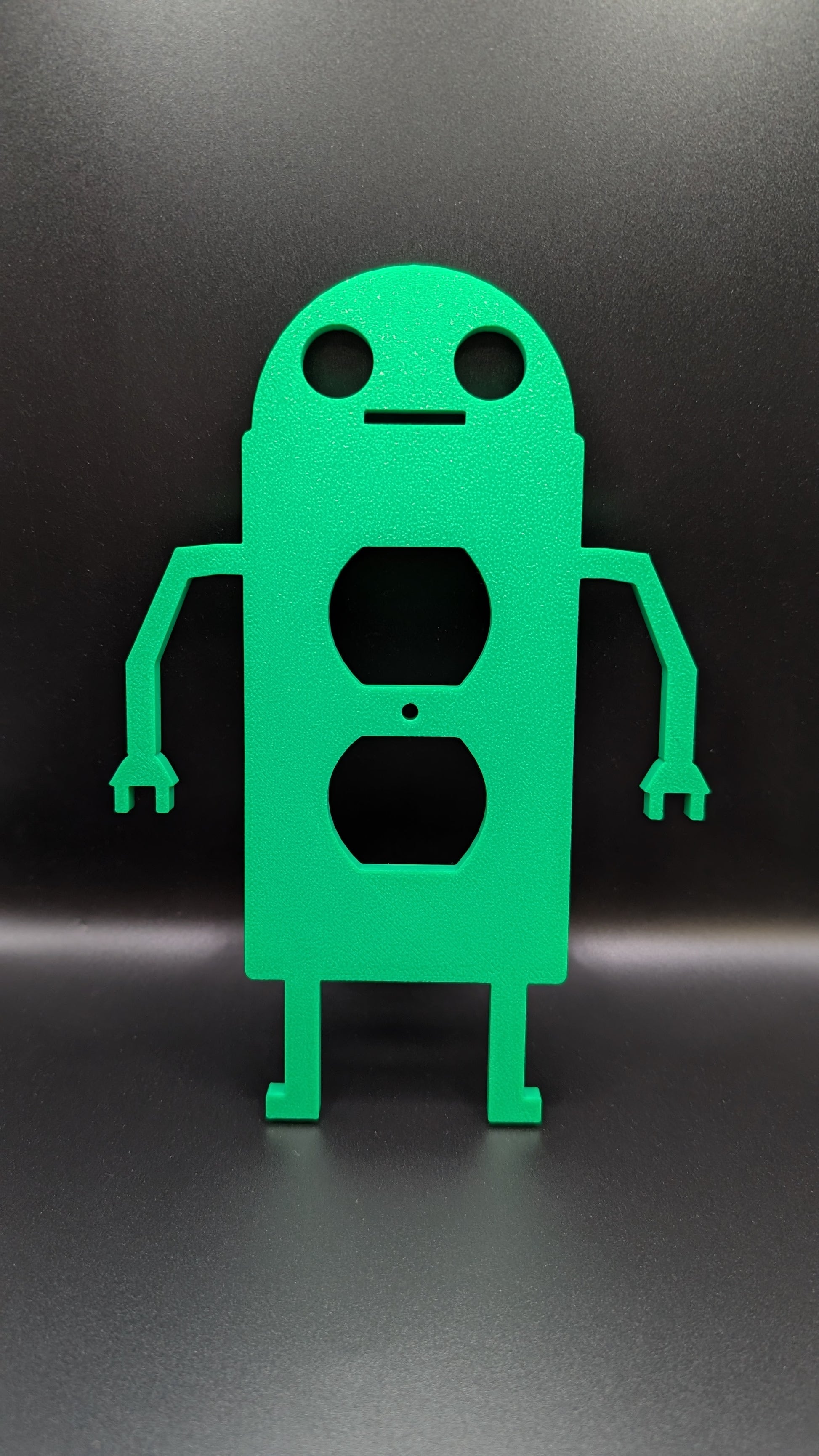 3d printed custom robot outlet cover for kids room or game room