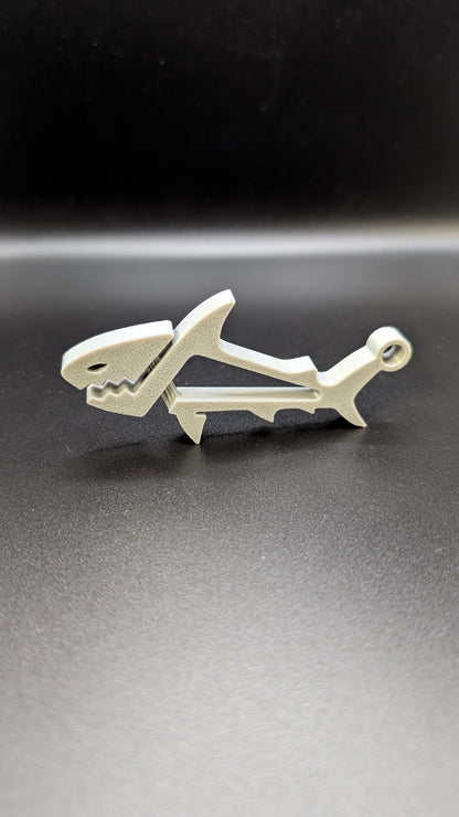 3d printed custom shark keychain